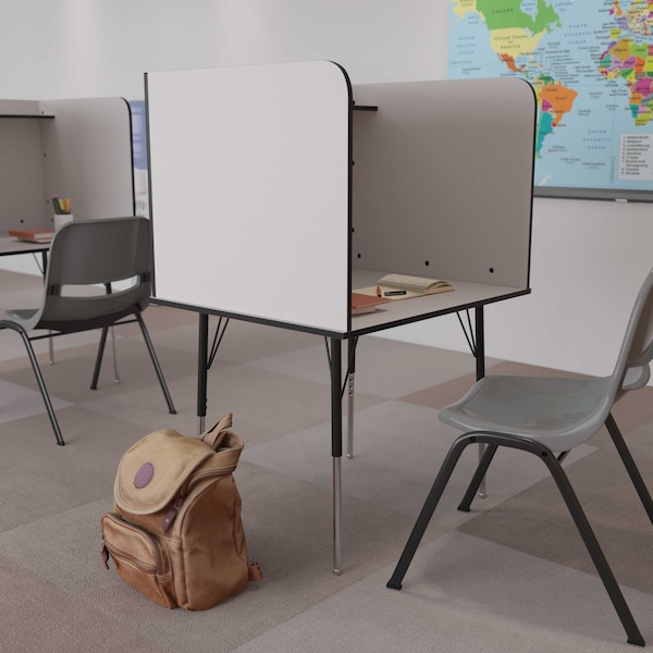 Flash Furniture 53.5 H, 35.75 W X Laminate, Melamine, Steel, Nebula Grey MT-M6221-SGLSC-GREY-GG - main